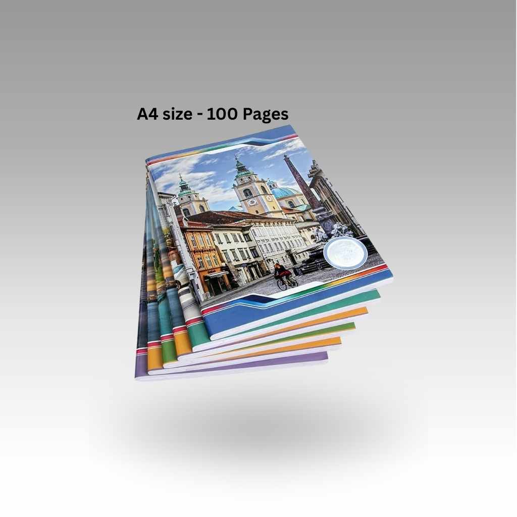 Premium A4 Notebook 100 Pages | High-Quality Ruled Writing Book