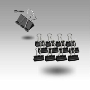 BINDER CLIP 25 MM Binder Clip 25 mm | Metal Document Clip | Heavy Duty Binder Clip |