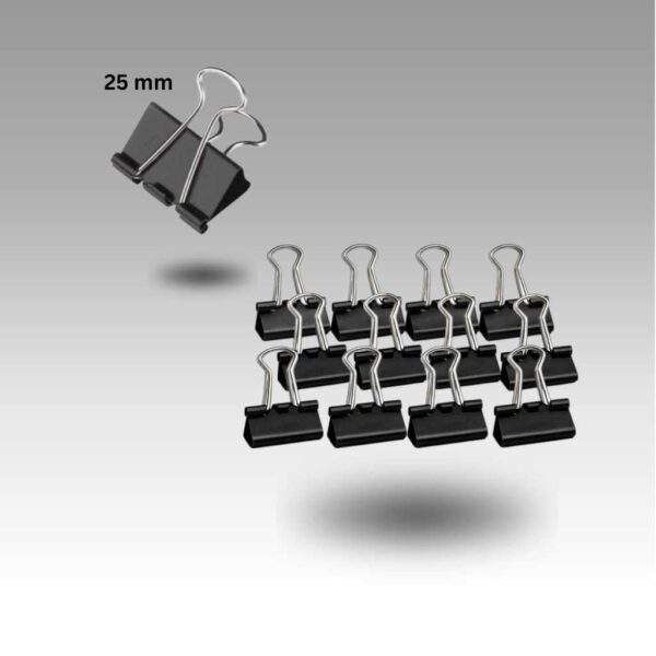 Binder Clip 25 mm | Metal Document Clip | Heavy Duty Binder Clip |