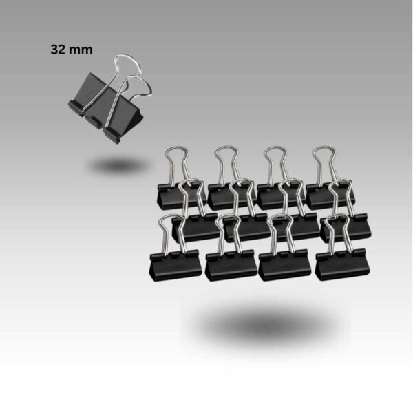 Binder Clip 32 mm | Metal Document Clip | Heavy Duty Binder Clip |