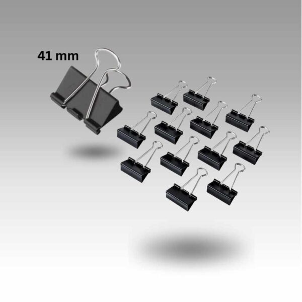 BINDER CLIP 41 MM Premium Binder Clip 41mm | Metal Document Clip | Heavy Duty Binder Clip |