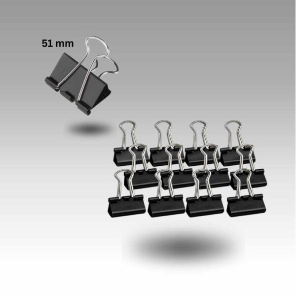 BINDER CLIP 51 MM Binder Clip 51 mm | Metal Document Clip | Heavy Duty Binder Clip |