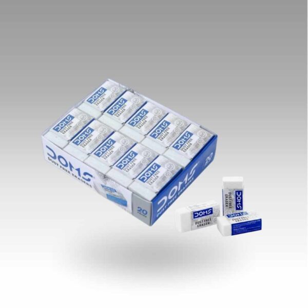 ERASER Doms Eraser Box | Clean Erasing Non Toxic Erasers | School Stationery Eraser Pack |
