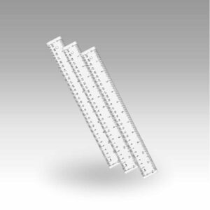 PLASTIC SCALE 12 Plastic Scale 12 Inch Pack of 10 | Measuring Scale with CM and Inch Marking | Durable Plastic Ruler |