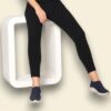 Women's 3-Button High Rise Skinny Jeans | Stretchable Denim | Solid Black | Daily Casual Wear | Ankle Length
