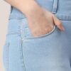V35WDSKFS07 Women's 3-Button High Rise Skinny Jeans | Stretchable Denim | Light Blue | Daily Casual Wear | Ankle Length