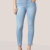 V35WDSKFS07 Women's 3-Button High Rise Skinny Jeans | Stretchable Denim | Light Blue | Daily Casual Wear | Ankle Length