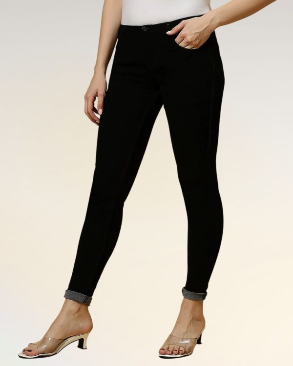 Mid Rise Black Denim Jeans | College Vibes | Daily Wear | Women