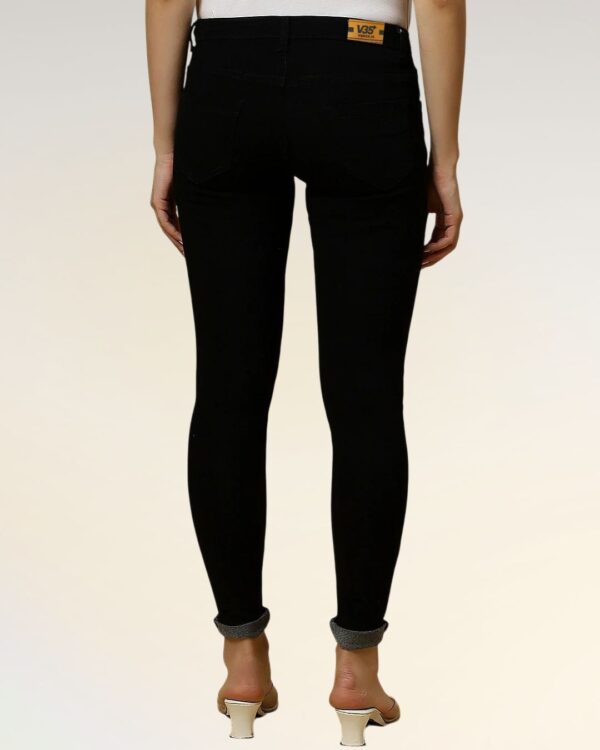 Mid Rise Black Denim Jeans | College Vibes | Daily Wear | Women