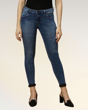 V35WDSKFS17_30 Mid Rise Blue Denim Jeans | College Vibes | Daily Wear | Women