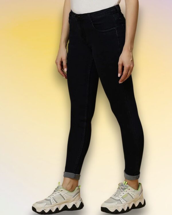 Dark Blue Mid Rise Skinny Denim Jeans | College Vibes | Daily Wear | Women