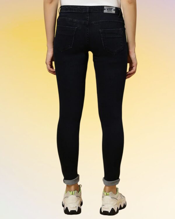 Dark Blue Mid Rise Skinny Denim Jeans | College Vibes | Daily Wear | Women