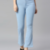 Light Blue High Rise Straight Fit Denim Jeans | College Vibes | Daily Wear | Women