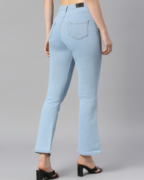 Light Blue High Rise Straight Fit Denim Jeans | College Vibes | Daily Wear | Women