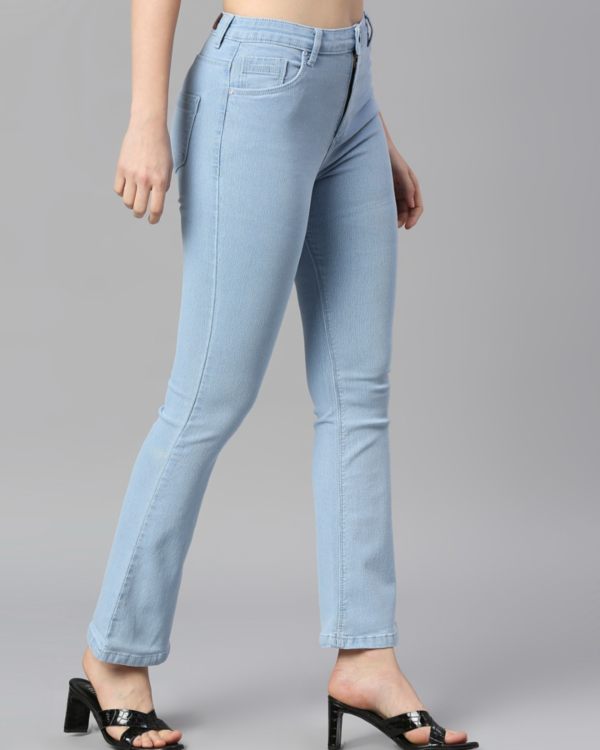 Light Blue High Rise Straight Fit Denim Jeans | College Vibes | Daily Wear | Women