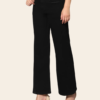 Women's High Rise Wide Leg Jeans | Loose Fit Denim | Solid Black | Daily Casual Wear | Trendy Korean Style