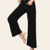 Women's High Rise Wide Leg Jeans | Loose Fit Denim | Solid Black | Daily Casual Wear | Trendy Korean Style
