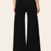 Women's High Rise Wide Leg Jeans | Loose Fit Denim | Solid Black | Daily Casual Wear | Trendy Korean Style
