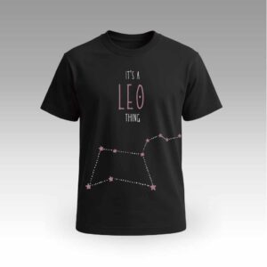 Black Round Neck | Cotton T-Shirt | Astrology | Daily Wear | Unisex | Leo |