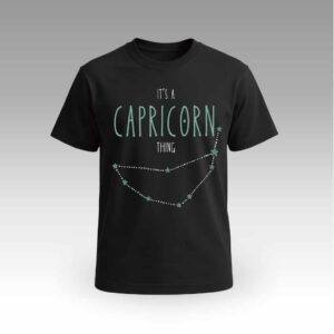 Black Round Neck | Cotton T-Shirt | Astrology | Daily Wear | Unisex | Capricon |