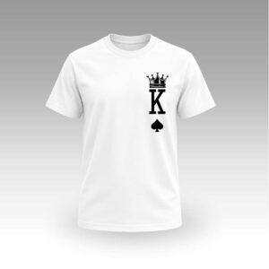 White King Couple Round Neck | Cotton T-Shirt | Couples | Daily Wear | Unisex