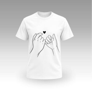 White Promise Round Neck | Cotton T-Shirt | Couples | Daily Wear | Unisex