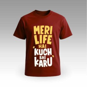 V9UTCV12_Red Red T-Shirt Round Neck | Cotton T-Shirt | College Vibes | Daily Wear | Unisex