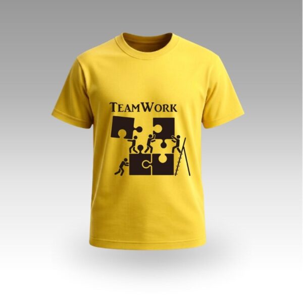 V9UTOC04_Yellow Yellow Round Neck | Cotton T-Shirt | Office & Corporates | Daily Wear | Unisex |