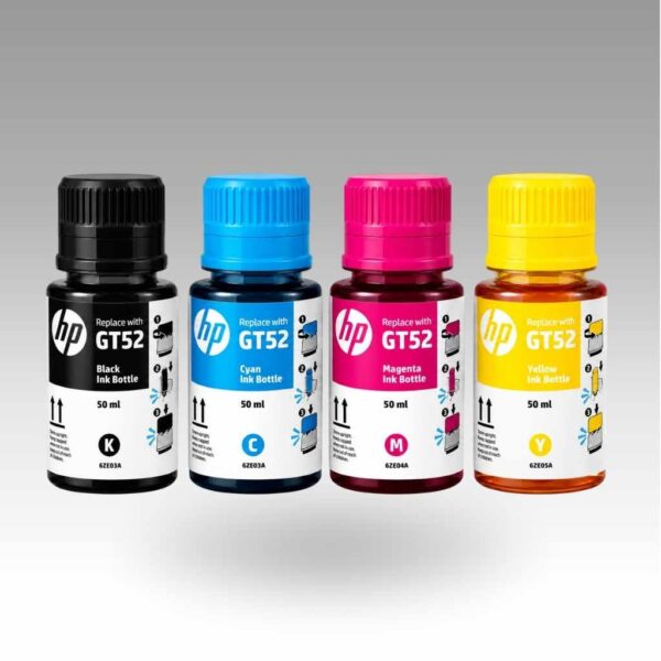 hp GT52 ink 50 ml HP GT52 Ink | 50 ml | Black | Cyan | Yellow | Pink |
