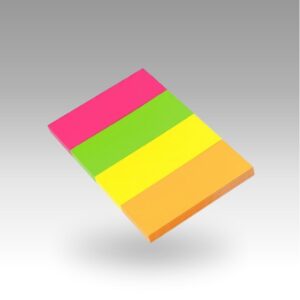 Neon Multicolor Sticky Page Markers | 4 Bright Colors Index Tabs