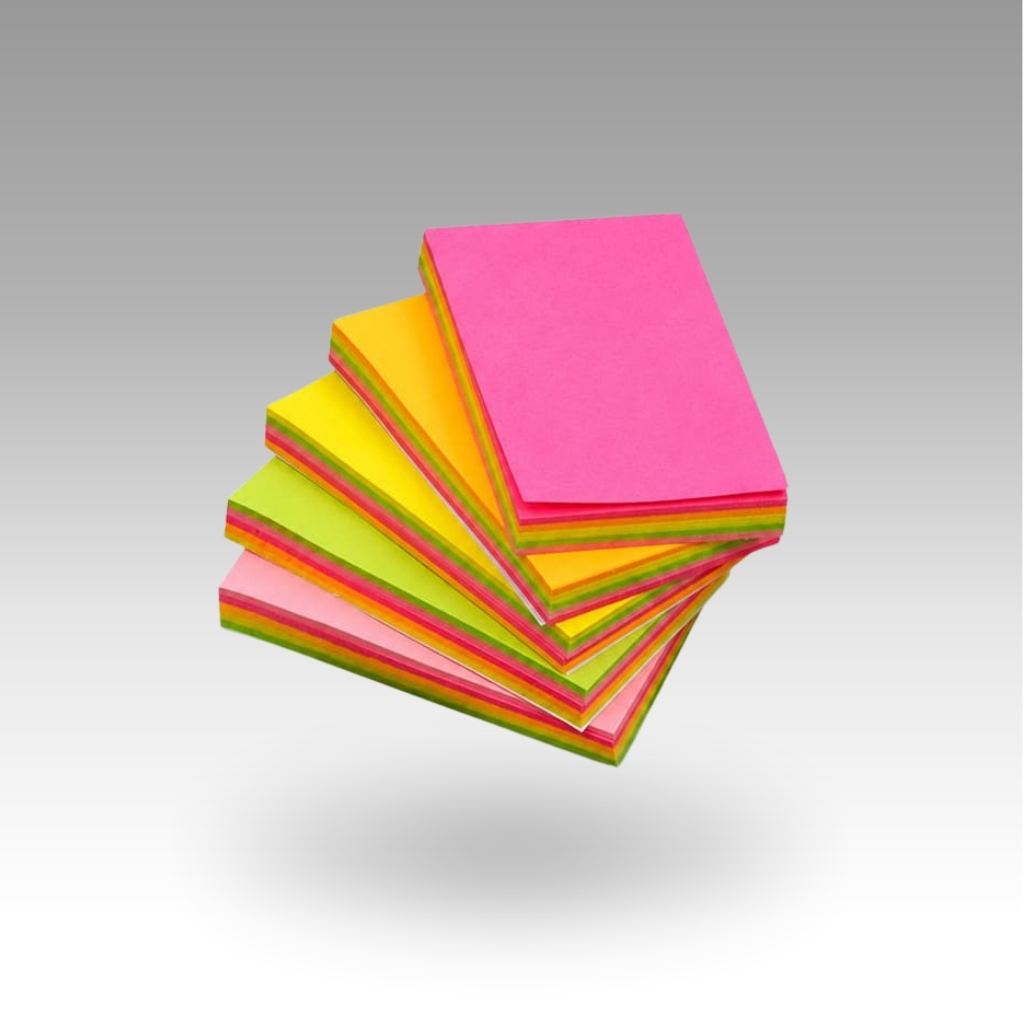 Pastel Post-it Pad 3×3 Inch | Multicolor Neon Sheets