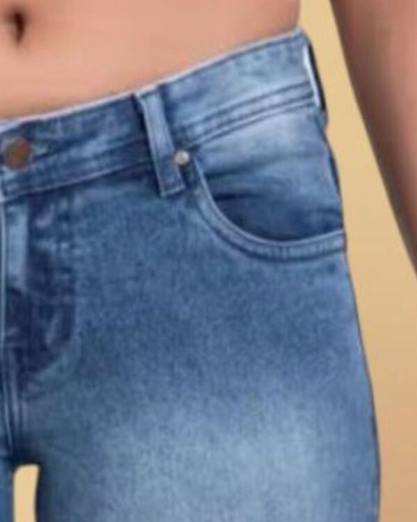 Women’s Bootcut Jeans Mid Waist | Light Blue Stretchable Denim Pants | Flared Bottom Casual Wear for Women & Girls