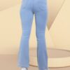 Women’s Bootcut Jeans Mid Waist | Light Blue Stretchable Denim Pants | Flared Bottom Casual Wear for Women & Girls