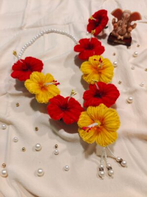 WhatsApp Image 2026-08-14 at 5.59.48 PM (1) Hibiscus Red & Yellow Mala | Ganpati Decoration | Premium Quality | Festive Decor | Perfect for All Occasions