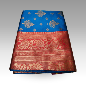 SSRB76780066_S9_Blue2 Gangajal Blue Saree | SaruSilk | Azure Pallu Grace with Timeless Ethnic Sophistication | Women