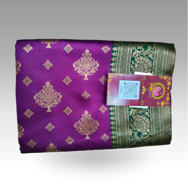 SSRB76780070_S9_Purple Gangajal Purple Saree | SaruSilk | Amethyst Pallu Splendour with Effortless Ethnic Grace | Women