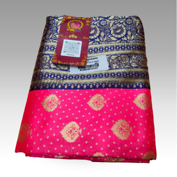 SSSD42370016_S9_Pink1 Jeevansathi Silk Pink Saree | SaruSilk | Rosy Grace with Timeless Silk Elegance | Women